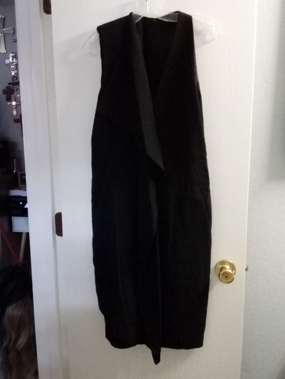 Akris Black Sleeveless Draped Jumpsuit